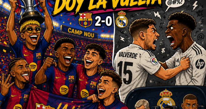 🔵🔴 El “culé” le dio otro golpe de knockout al Madrid y salió campeón en su cara.